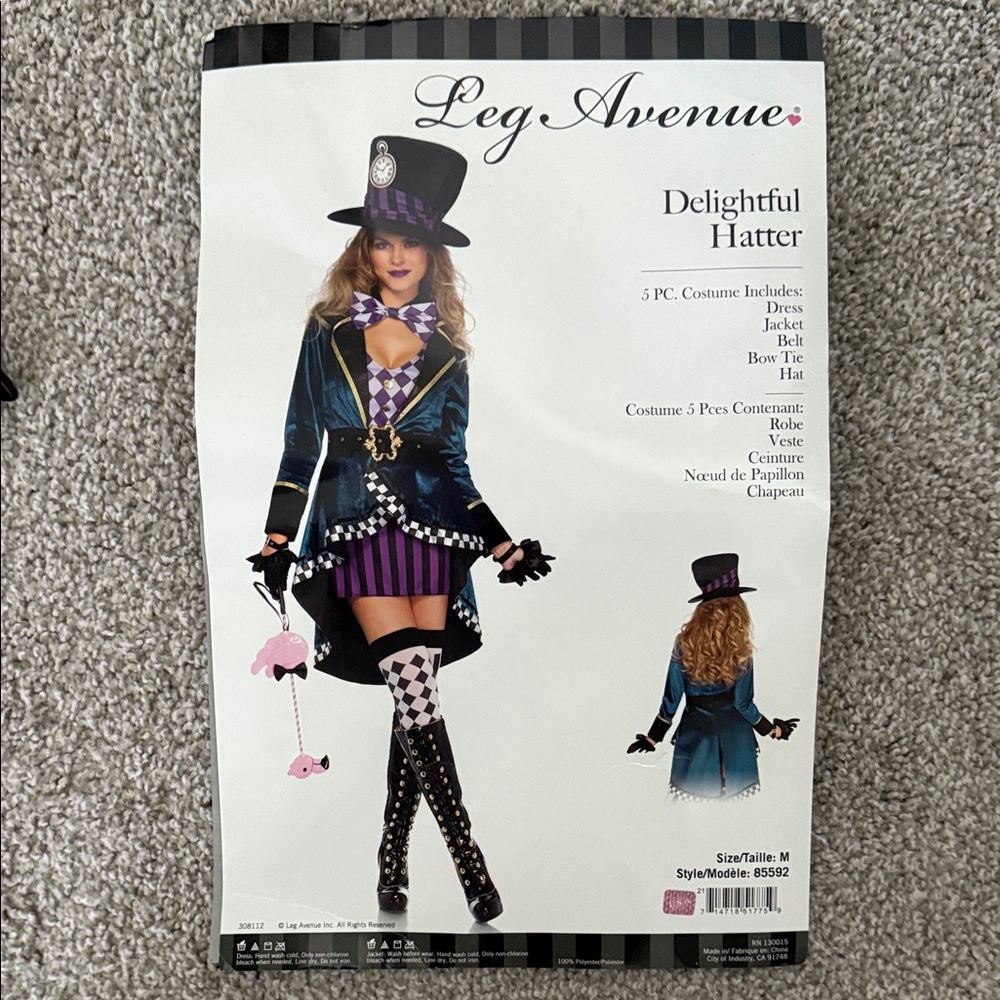 Leg Avenue Mad Hatter Costume in Blue and Purple